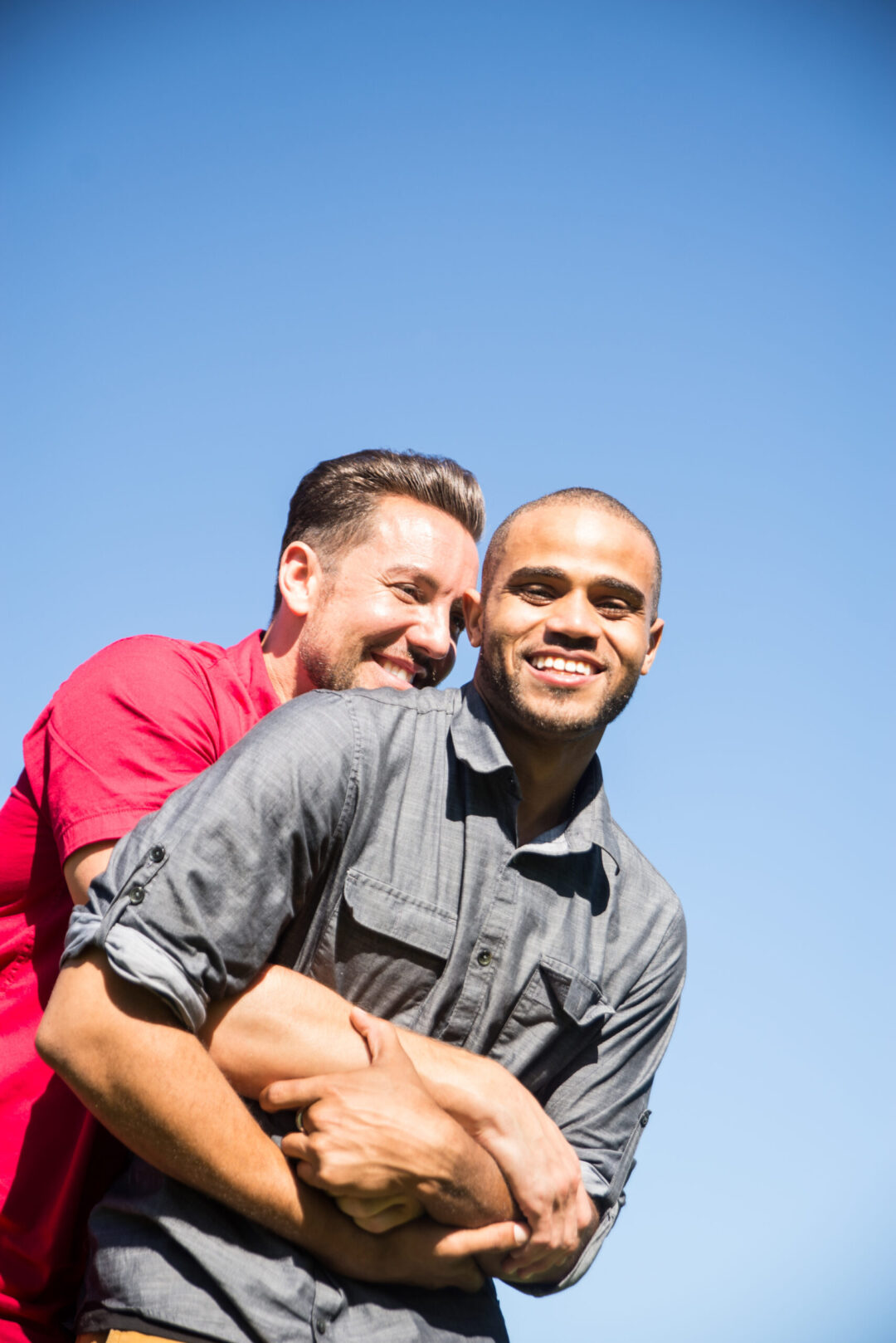 Same-sex couple spending time together outdoors