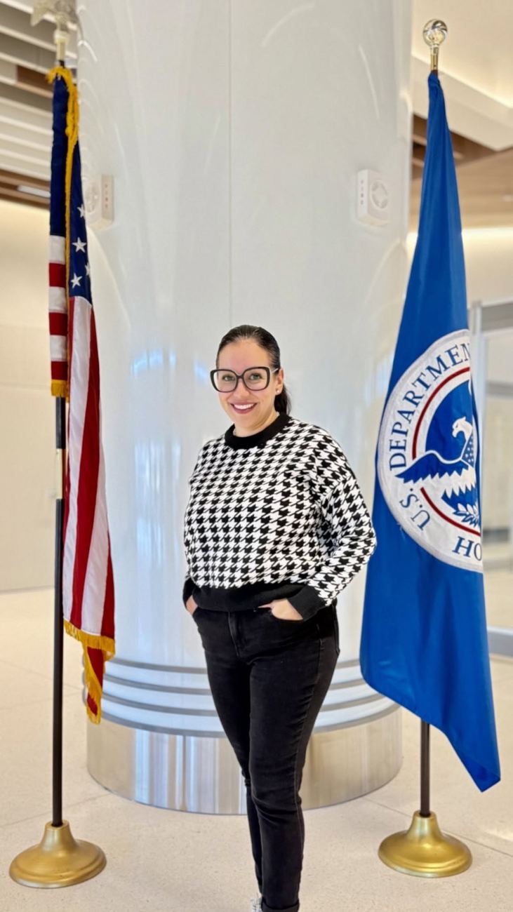 Gilda McDowell at a U.S. Department of Homeland Security building
