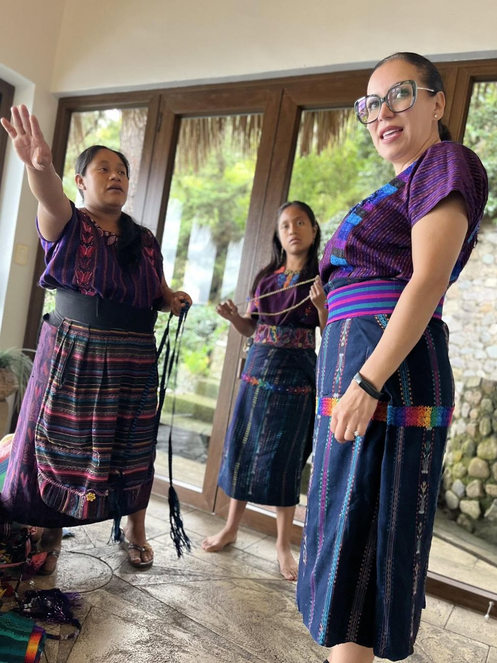 Immigration attorney Gilda McDowell wearing a traditional Guatemalan huipil