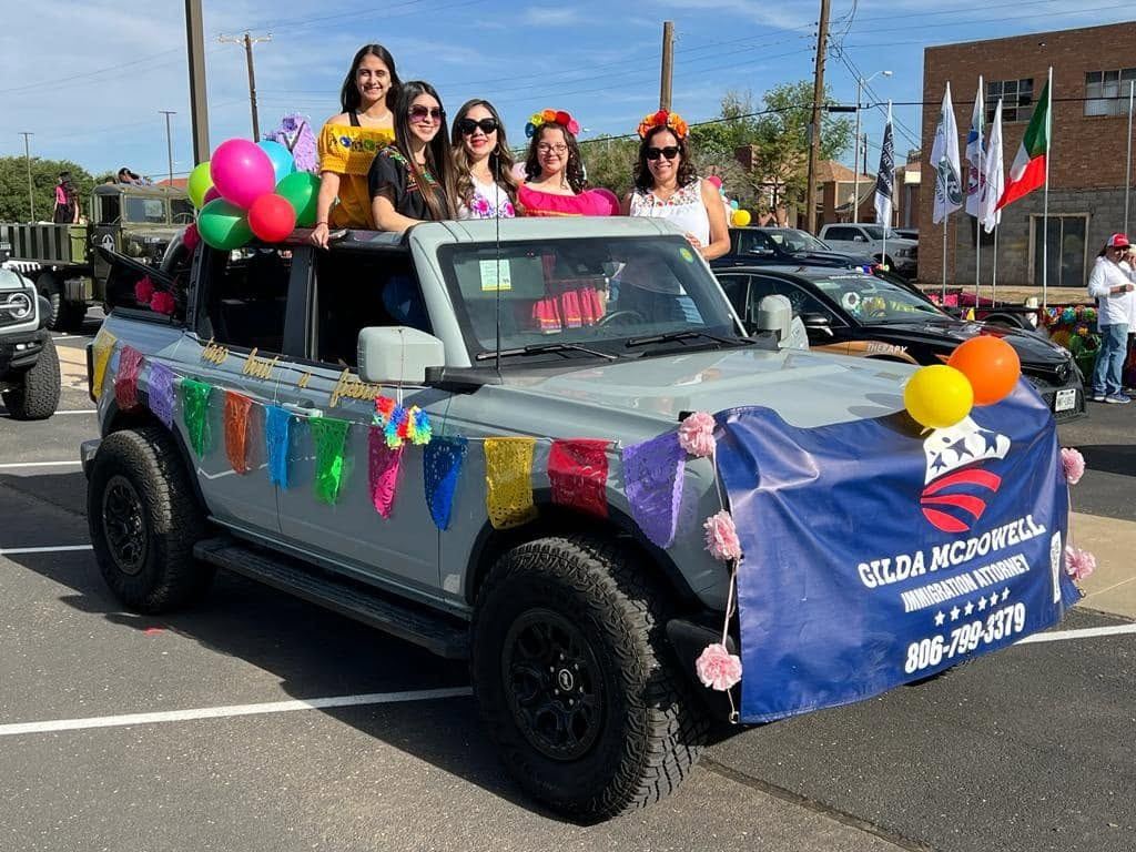 The Gilda McDowell team riding in a Lubbock community parade